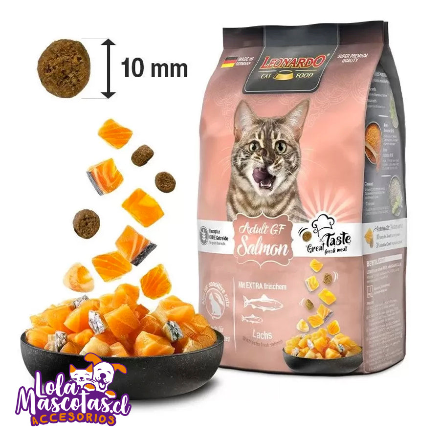 Leonardo 🇩🇪  ADULTO SALMÓN GRAIN FREE🐱🐈 1,8 / 7,5kg