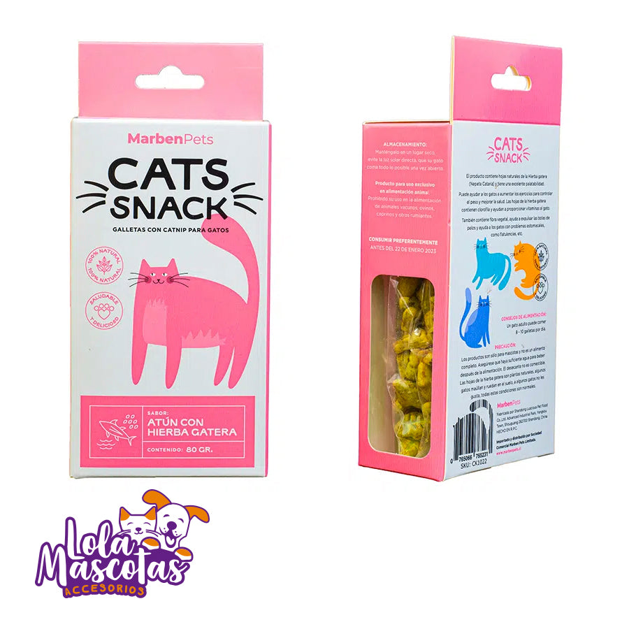 Galletas de Atún con Catnip 100% Natural 80g – Cats Snacks🐱🐈