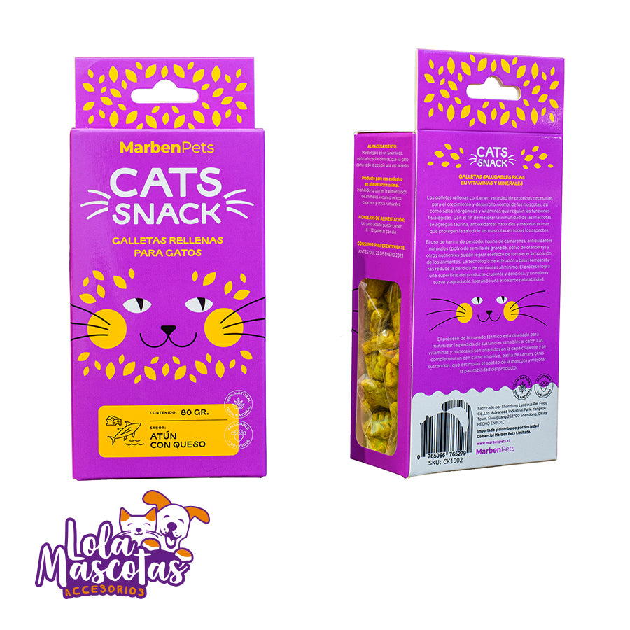 Galletas Rellenas Atún y Queso 100% Natural 80g – Cats Snacks🐱🐈