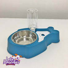 Cargar imagen en el visor de la galería, Plato Acero Inox con Dispensador de Agua 🐱🐶
