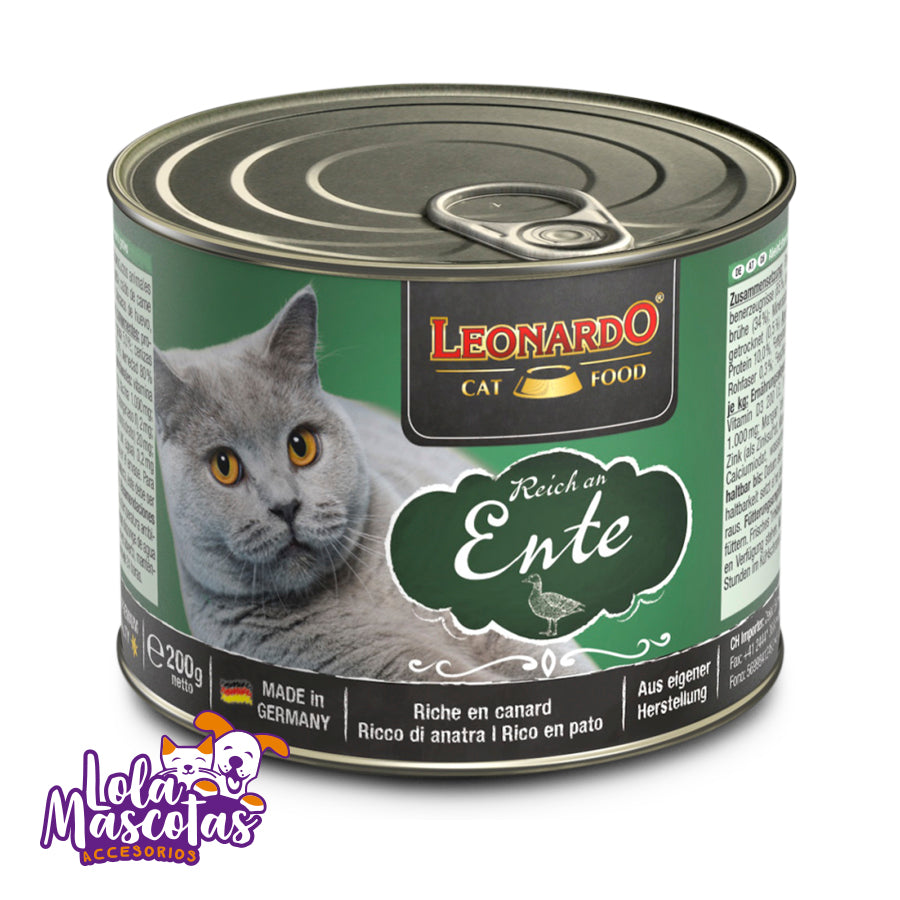 Leonardo Quality Selection 🇩🇪 Lata 200g. PATO 🐱🐈