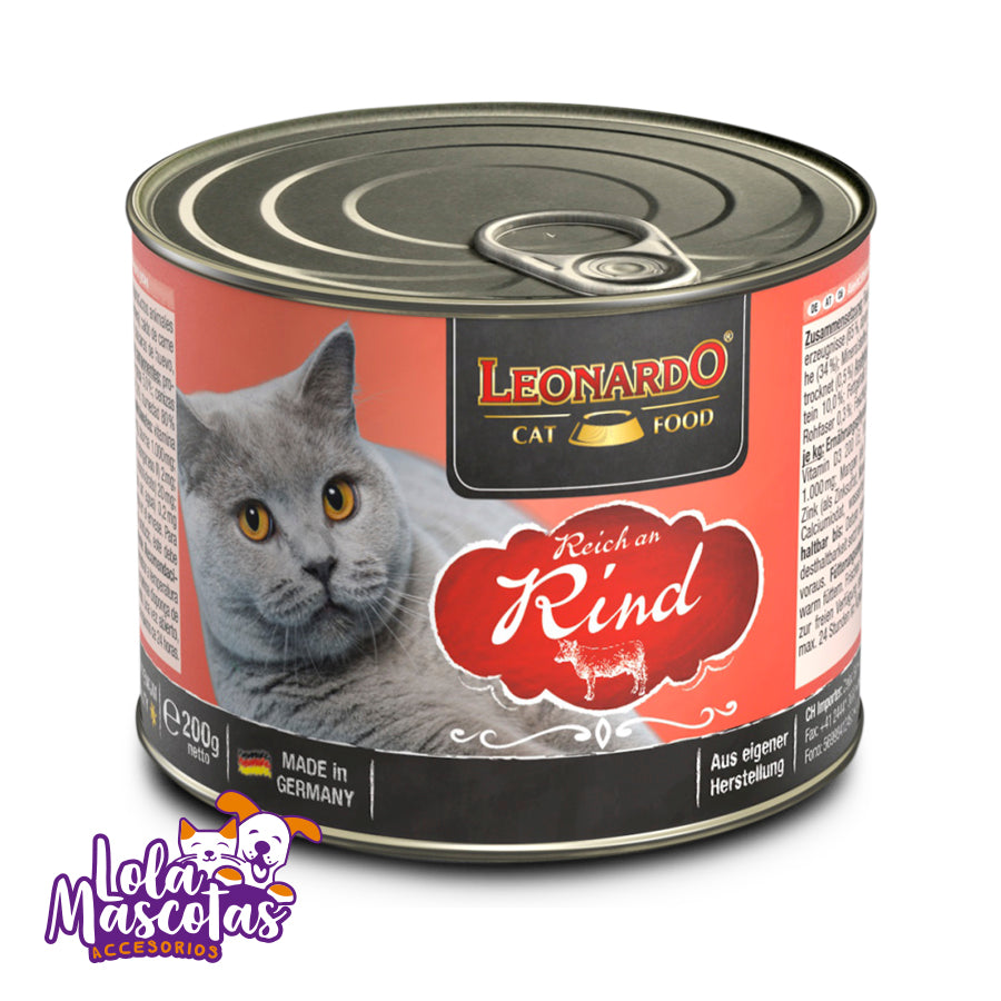 Leonardo Quality Selection 🇩🇪 Lata 200g. TERNERA 🐱🐈