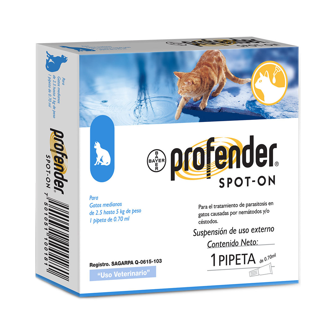 PROFENDER SPOT-ON 🇩🇪🐈🐱 Antiparasitario Interno (Pipeta)