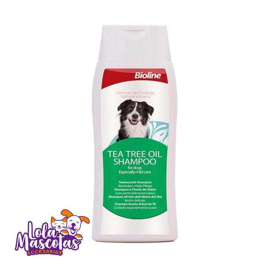 Shampoo Tea Tree Oil Bioline 250ml. 🐶🐕(pieles sensibles)