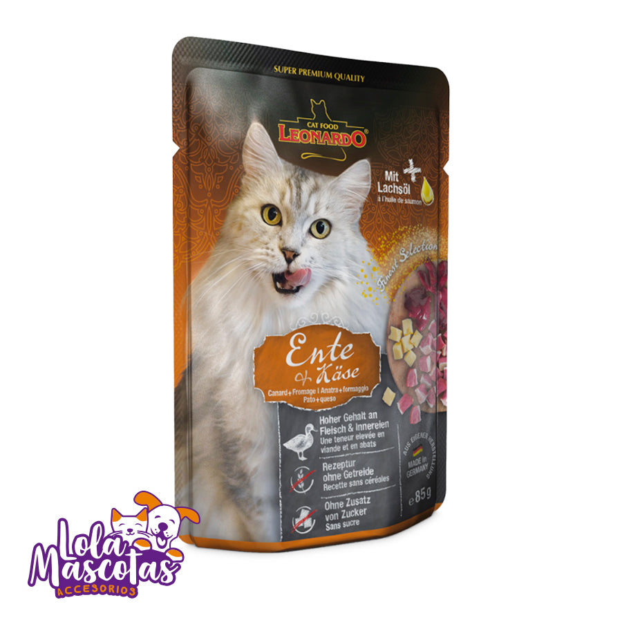 Leonardo Finest Selection 🇩🇪 Sobre 85g. Pato y Queso 🐱🐈